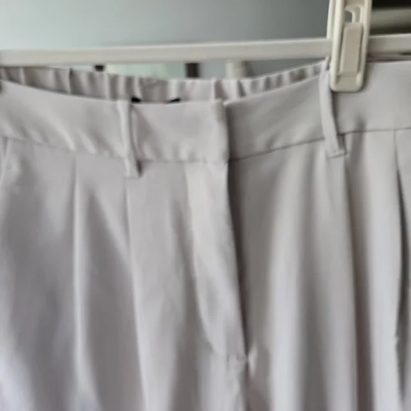 Quince Cream High-Rise Wide-Leg Trousers - Picture 5 of 6